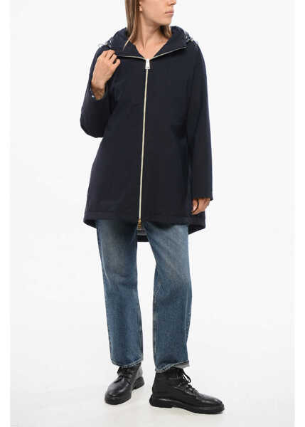 Geci de iarna Herno Matte Nylon Down Jacket With Removable Hood Blue Femei (BM 18765571) 4