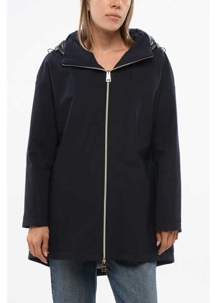 Geci de iarna Herno Matte Nylon Down Jacket With Removable Hood Blue Femei (BM 18765571) 1