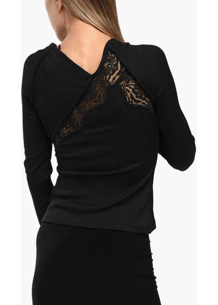 Bluze CHRISTOPHER ESBER Long Sleeved Top With Lace Insert Black Femei (BM 18765574) 3