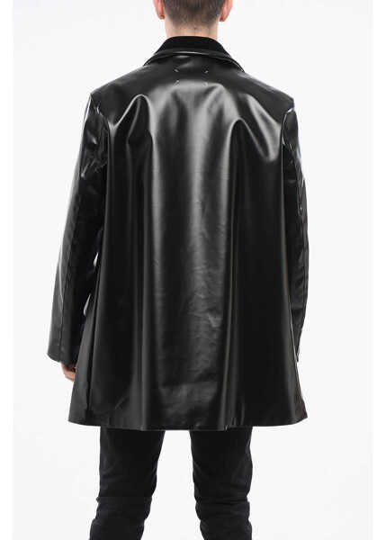 Trenciuri Maison Margiela Mm4 Mm14 Waterproof Trench With Velvet Collar Black Barbati (BM 18765583) 2