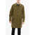 Burberry Reversible Cotton Gabardine Balmacaan Coat Military Green