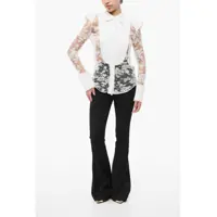 Imbracaminte Dama pagina 122 - Camasi casual Balmain Lace Shirt With Padded Shoulders White Femei (BM 18765598) - B-mall.ro