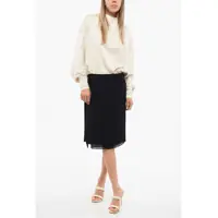 Imbracaminte Dama pagina 575 - Fuste scurte N21 Virgin Wool Flared Skirt With Lace Detail Blue Femei (BM 18765604) - B-mall.ro
