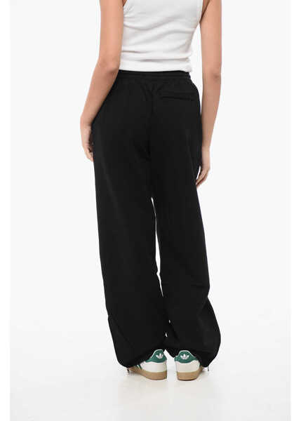 Pantaloni de trening WARDROBE.NYC Hailey Bieber Brushed Cotton Joggers With Ankle Zip Black Femei (BM 18765607) 2