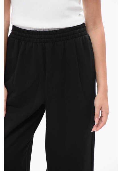 Pantaloni de trening WARDROBE.NYC Hailey Bieber Brushed Cotton Joggers With Ankle Zip Black Femei (BM 18765607) 3