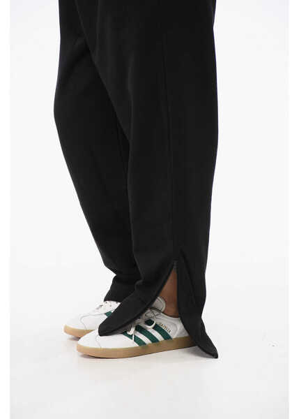 Pantaloni de trening WARDROBE.NYC Hailey Bieber Brushed Cotton Joggers With Ankle Zip Black Femei (BM 18765607) 4