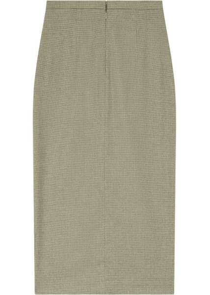 Fuste lungi Pinko Checked Flannel Lampione Skirt Green Femei (BM 18765610) 2