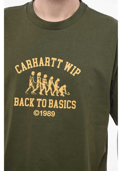 Tricouri Carhartt Printed Organic Cotton Back To Basic Crew-Neck T-Shirt Green Barbati (BM 18765613) 3