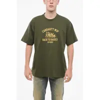 Tricouri Printed Organic Cotton Back To Basic Crew-Neck T-Shirt Barbati