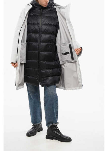 Jachete Herno Laminar Padded Windbreaker With Vulcanized Zip White Femei (BM 18765622) 4