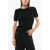 Wolford Short Sleeve Ribbed Crew-Neck Sweater Black