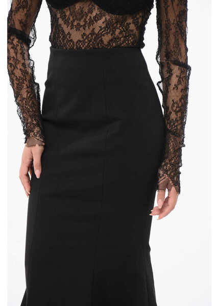 Fuste lungi Balmain Flared Bottom Mini Skirt Black Femei (BM 18765628) 3