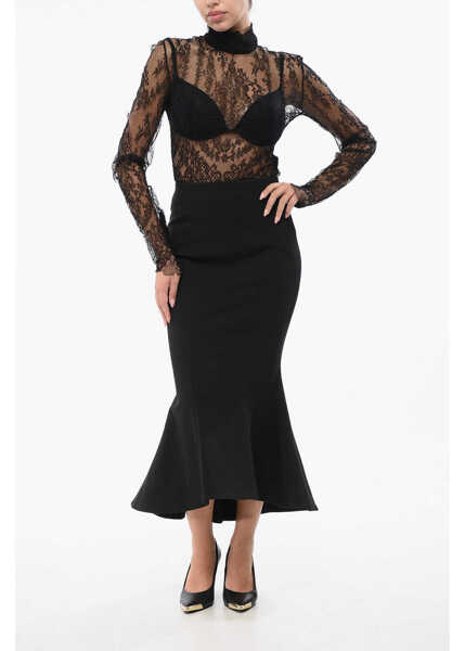 Fuste lungi Balmain Flared Bottom Mini Skirt Black Femei (BM 18765628) 4