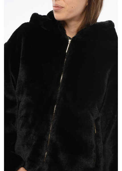 Jachete TATRAS Faux Fur Yumola Jacket With Hood Black Femei (BM 18765631) 3
