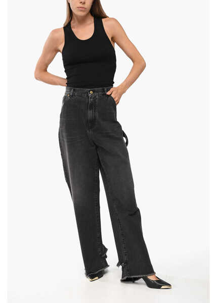 Blugi drepti DARKPARK Loose Fit Lisa Carpenter Jeans With Distressed Details 25Cm Black Femei (BM 18765640) 2