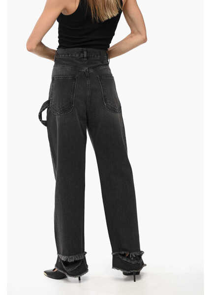 Blugi drepti DARKPARK Loose Fit Lisa Carpenter Jeans With Distressed Details 25Cm Black Femei (BM 18765640) 3