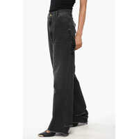 Blugi drepti Loose Fit Lisa Carpenter Jeans With Distressed Details 25Cm Femei