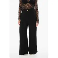 Pantaloni casual Viscose Crepe Wide Leg Pants Femei