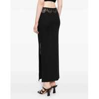 Imbracaminte Dama pagina 412 - Fuste lungi CHRISTOPHER ESBER Solid Color Long Skirt With Lace Insert And Side Slit Black Femei (BM 18765649) - B-mall.ro