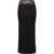 CHRISTOPHER ESBER Solid Color Long Skirt With Lace Insert And Side Slit Black