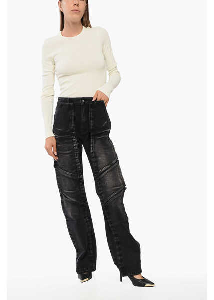 Pulovere AGOLDE Solid Color Ribbed Alma Crew-Neck Sweater White Femei (BM 18765658) 2