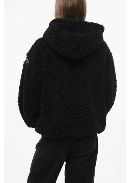 Jachete TATRAS Faux Fur Ipama Jacket With Hood And Golden Effect Details Black Femei (BM 18765745) 2