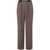 Moschino Couture! Virgin Wool Pants With Drawstring Waist Brown