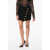 Balmain Wrap Skirt With Gold Finish Buttons Black