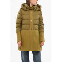 Geci de iarna Hybrid Down Jacket With Wool Blend Details Femei