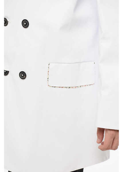 Trenciuri Maison Margiela Mm14 Waterproof Trench With Velvet Collar White Barbati (BM 18765772) 3