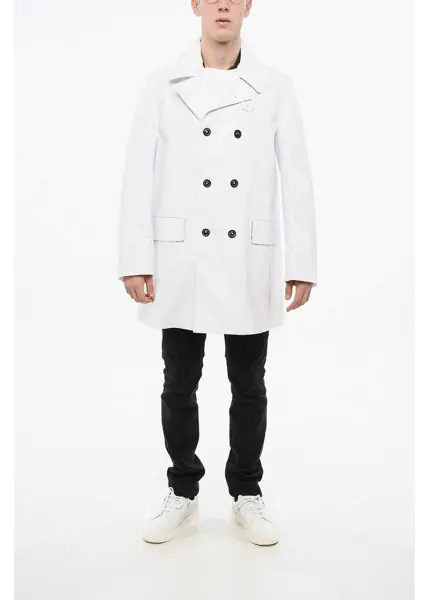 Trenciuri Maison Margiela Mm14 Waterproof Trench With Velvet Collar White Barbati (BM 18765772) 4