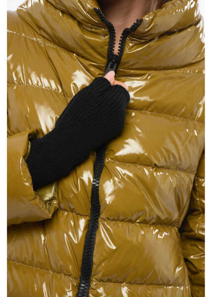 Geci de iarna Herno Shiny Nylon Down Jacket With Golves Green Femei (BM 18765781) 3