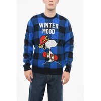 Pulovere Peanuts Checked Wool Blend Winter Mood Crew-Neck Sweater Barbati