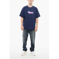 Tricouri Dime pentru Barbati - Tricouri Dime Cotton Crew-Neck T-Shirt With Frontal Logo Blue Barbati (BM 18765829) - B-mall.ro