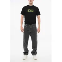 Tricouri Dime pentru Barbati - Tricouri Dime Cotton Crew-Neck T-Shirt With Frontal Logo Black Barbati (BM 18765832) - B-mall.ro