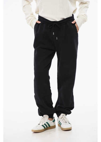 Pantaloni de trening Woolrich Fleeced-Cotton Joggers With Drawstring Waist Black Femei (BM 18765844) 1