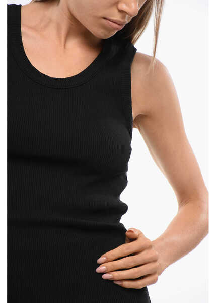 Bluze AGOLDE Solid Color Ribbed Poppy Top Black Femei (BM 18765847) 3