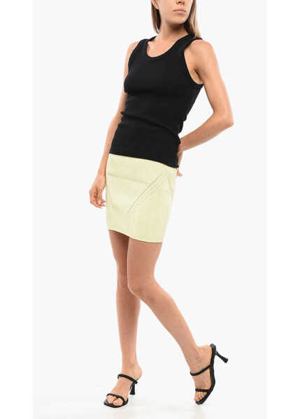 Bluze AGOLDE Solid Color Ribbed Poppy Top Black Femei (BM 18765847) 4