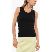 Bluze Solid Color Ribbed Poppy Top Femei