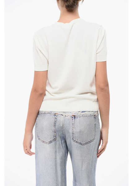 Tricouri Cruna Solid Color Nina Crew-Neck T-Shirt White Femei (BM 18765850) 2