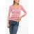 Wolford V-Neck Top With Cut Out Details Pink