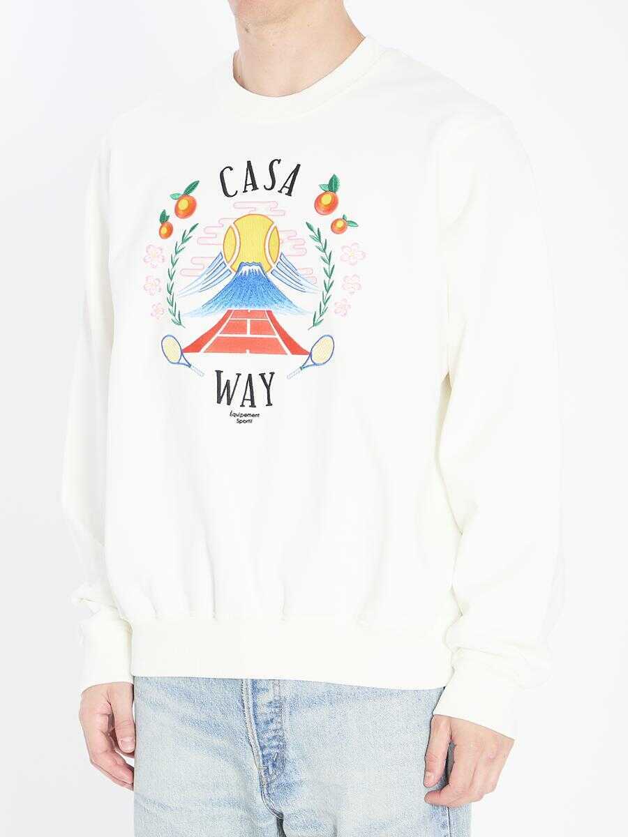 Pulovere Casablanca Casa Way Mountain Sweatshirt WHITE Barbati (BM 18766890) 2