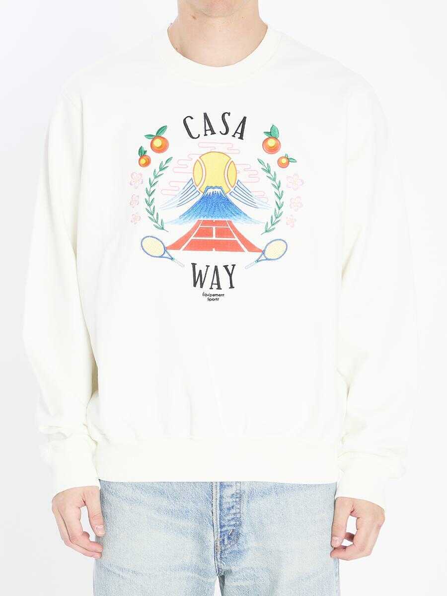 Pulovere Casablanca Casa Way Mountain Sweatshirt WHITE Barbati (BM 18766890) 1