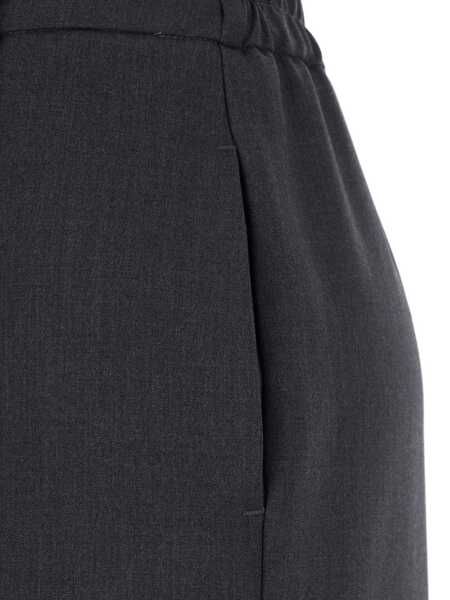 Fuste TWINSET Grey Skirt With Buttons And Logo Plaque On The Back In Fabric Woman GREY Femei (BM 18767073) 3