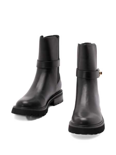 Bocanci TWINSET Twinset Black Leather Boots Black Femei (BM 18767082) 2