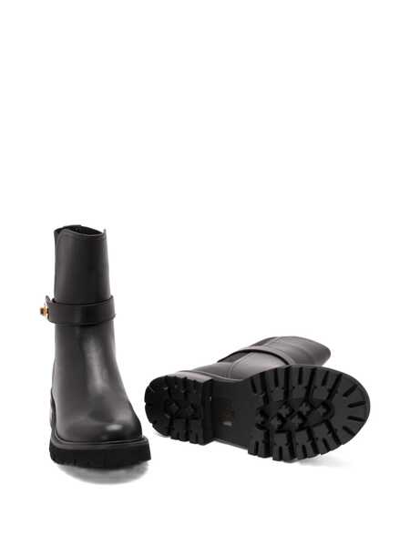 Bocanci TWINSET Twinset Black Leather Boots Black Femei (BM 18767082) 4