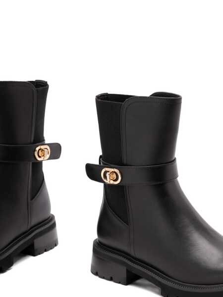 Bocanci TWINSET Twinset Black Leather Boots Black Femei (BM 18767082) 5