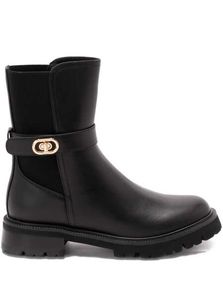 Bocanci TWINSET Twinset Black Leather Boots Black Femei (BM 18767082) 1