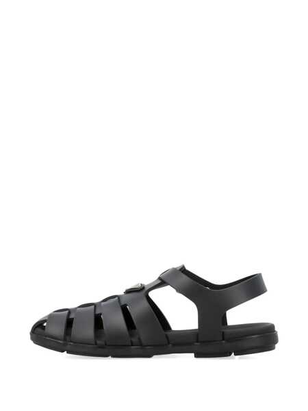 Sandale Prada Prada Rubber Sandals Black Barbati (BM 18767238) 3