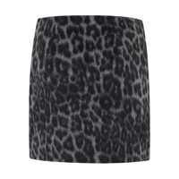Fuste Grey Skirt With All-Over Spotted Motif In Wool Woman Femei